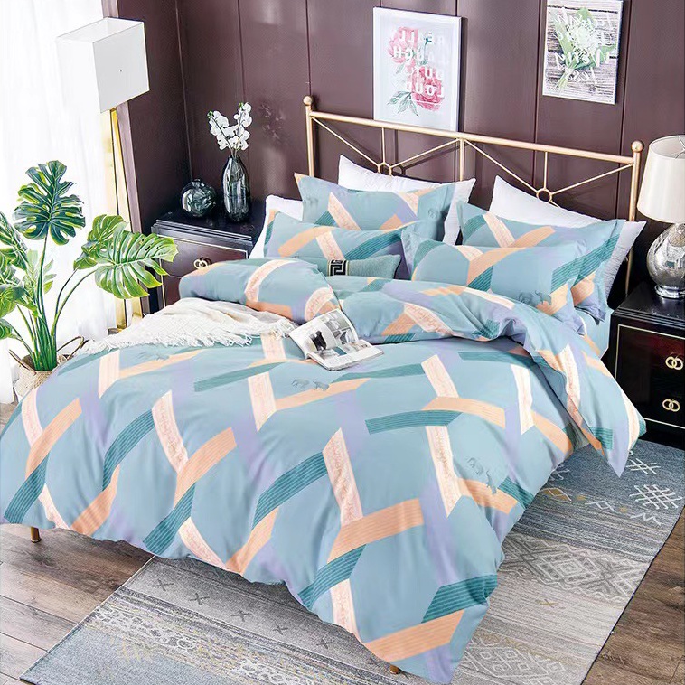 Bộ chăn ga Amando Lily Họa tiết 5CT - Mềm mịn, chống nhăn và không xù (1 vỏ ga, 1 vỏ chăn, 2 vỏ gối nằm, 1 vỏ gối ôm)