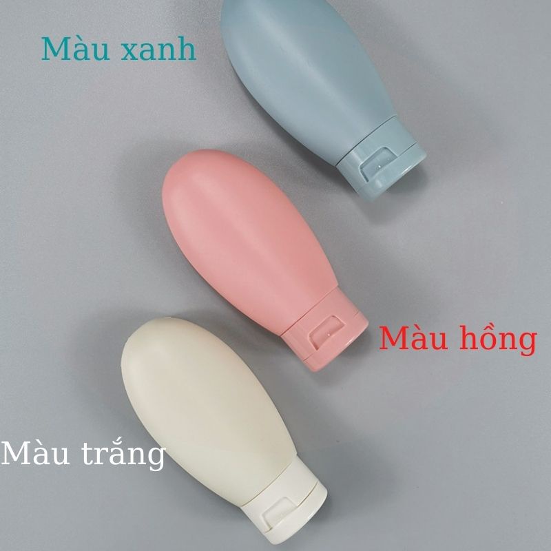 Combo 3 lọ chiết mỹ phẩm du lịch thân dẻo cao cấp dày dặn màu trơn chống rò rỉ Miibooshi P.264