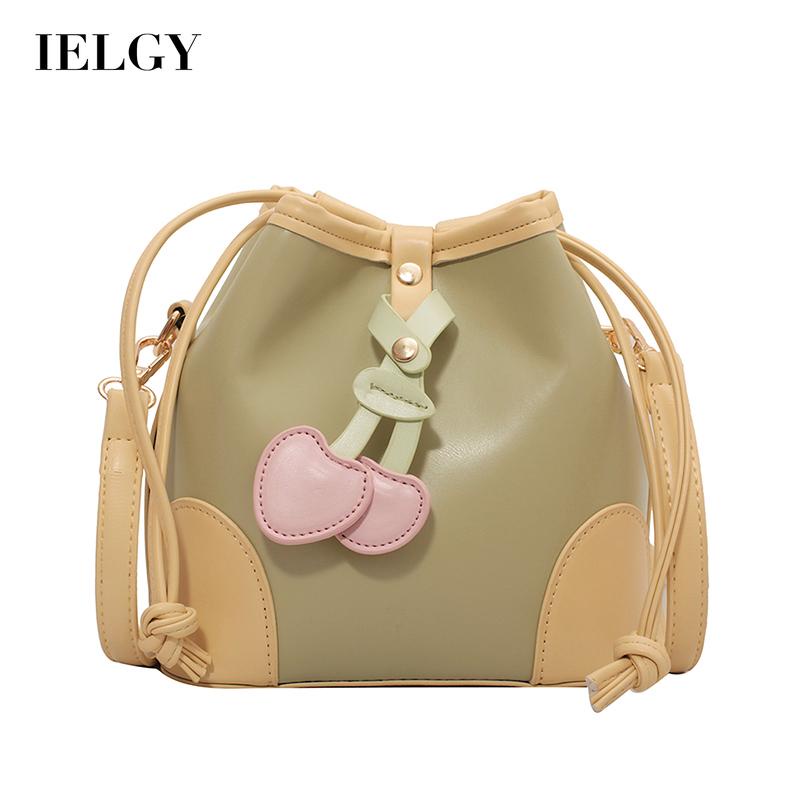 IELGY Túi Đeo Vai Hình Xô Phối Màu Phong Cách Cổ Điển Thời Trang Cho Nữ