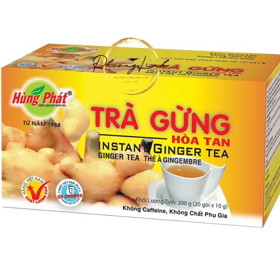 Trà Gừng Hòa Tan Hùng Phát Hộp 200g nha khách