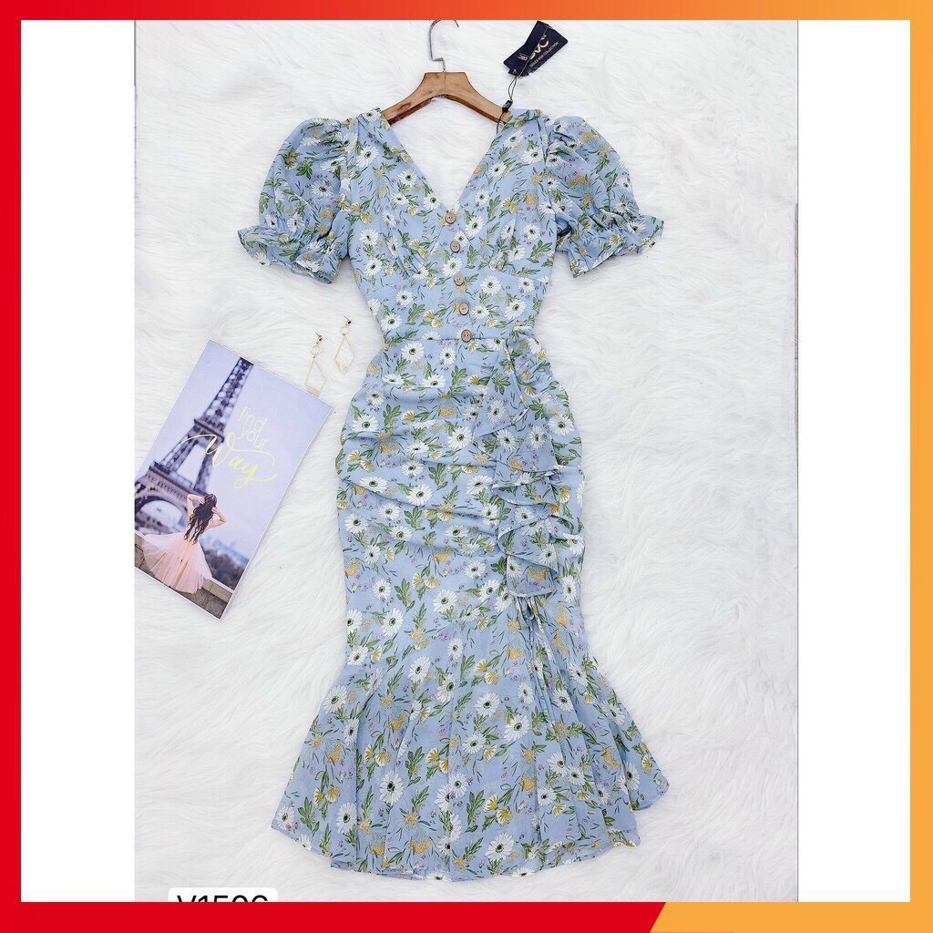 Đầm Hoa Đuôi Cá Phong Cách Nhẹ Nhàng Thanh Xuân Thời Trang Kai_zon | BigBuy360 - bigbuy360.vn
