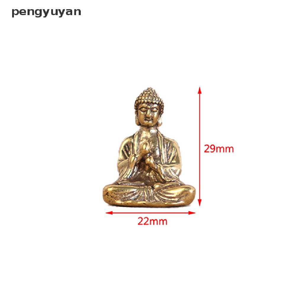 [pengyuyan] Tượng Phật Sakyamuni Mini Bằng Đồng Trơn Trang Trí Nhà Cửa [Mới]