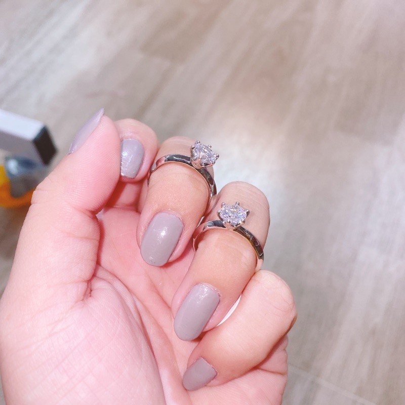 Nhẫn hột soàn 6li - nhẫn đính hôn đơn giản