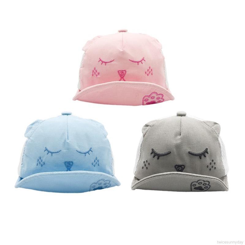 Mũ lưỡi trai chất Cotton hoạ tiết hoạt hình phong cách bóng chày cho bé