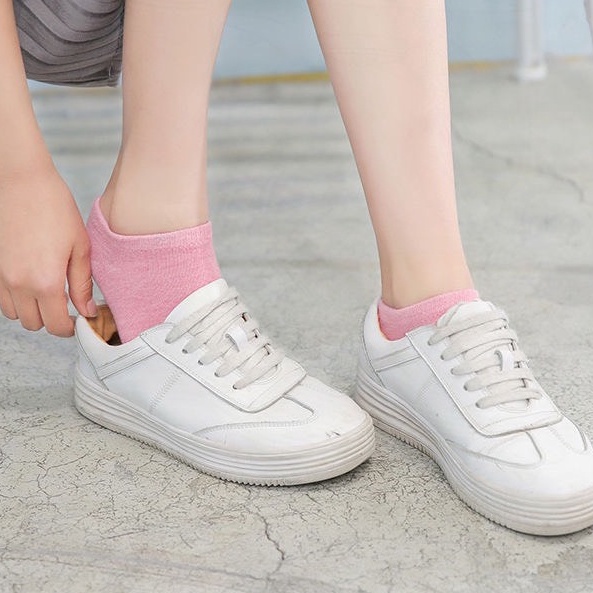 Tất nữ cổ ngắn Nivamo vớ nữ thấp cổ trơn màu pastel vintage CT5