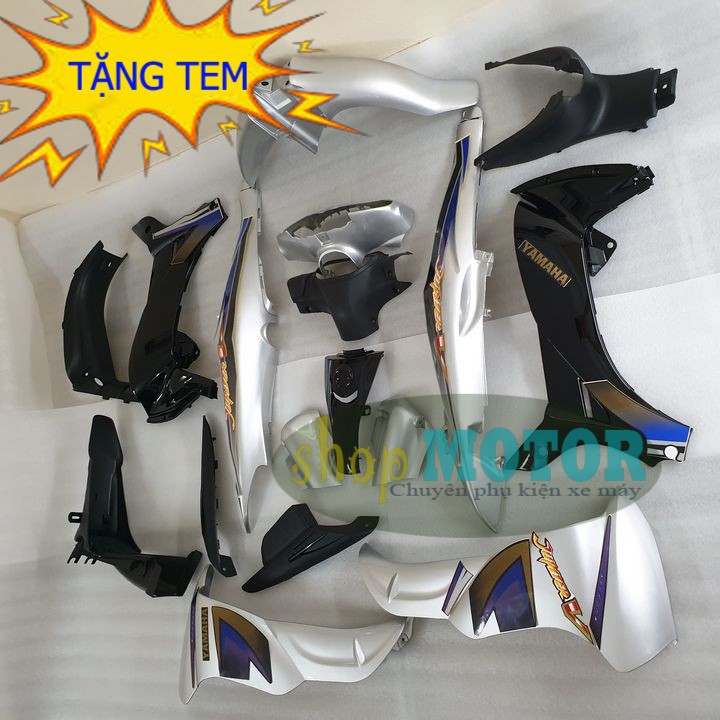 Bộ nhựa áo xe JUPITER V nhựa ABS nguyên sinh MÀU BẠC -B1113