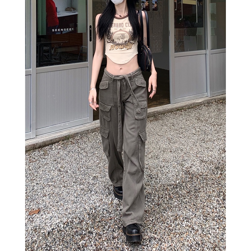 Quần jeans Nữ Ống Rộng Phong Cách Thời Trang Hàn Quốc