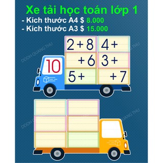 [Đồ dùng dạy học] Xe tải học toán lớp 1,2
