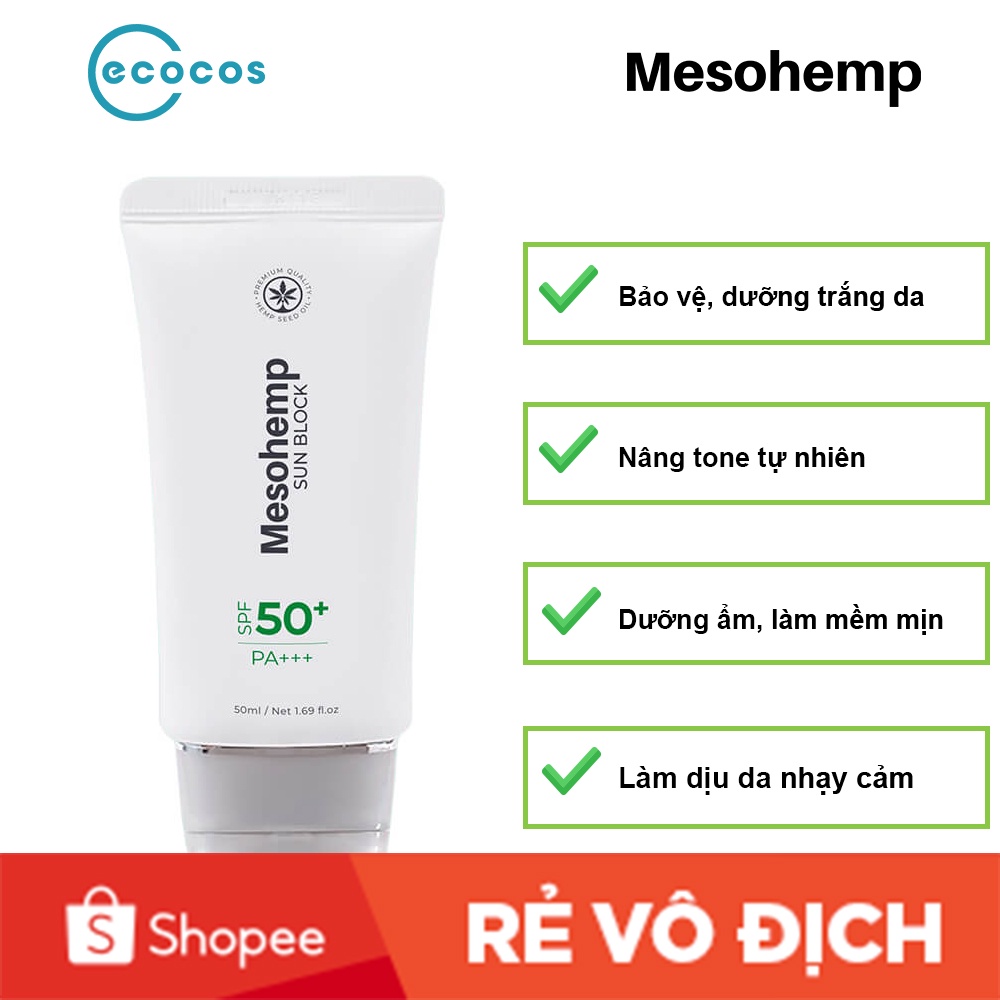 [FOLLOW GIẢM 20K] Kem chống nắng – Mesohemp Sun Block SPF50+/PA+++