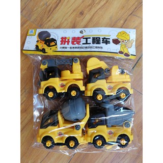 Túi 4 xe công trình và dụng cụ tháo lắp