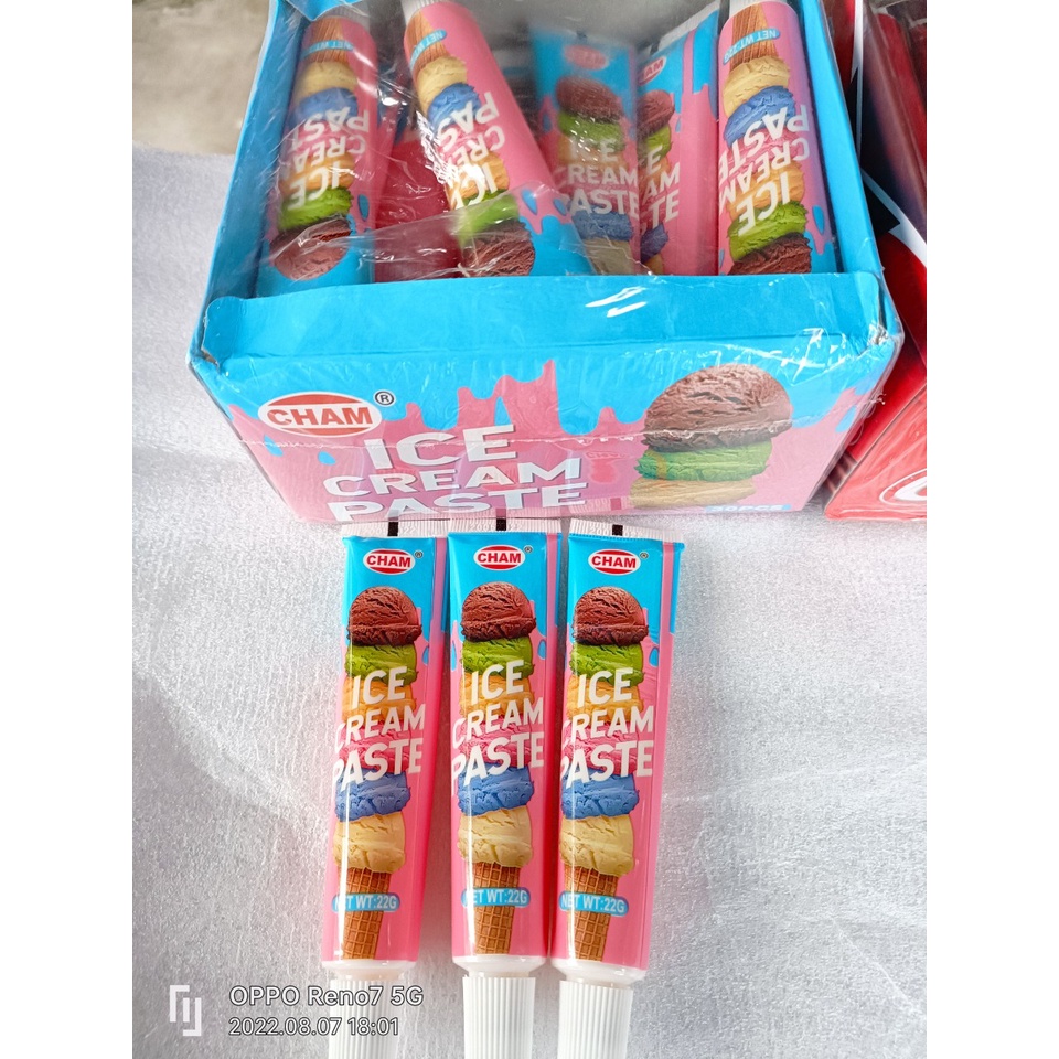 [ Ăn vặt trẻ em ] Combo 30 tuýp kẹo kem đánh răng vị Socola / Dâu tây / Kem vanni sữa tuýp 30g