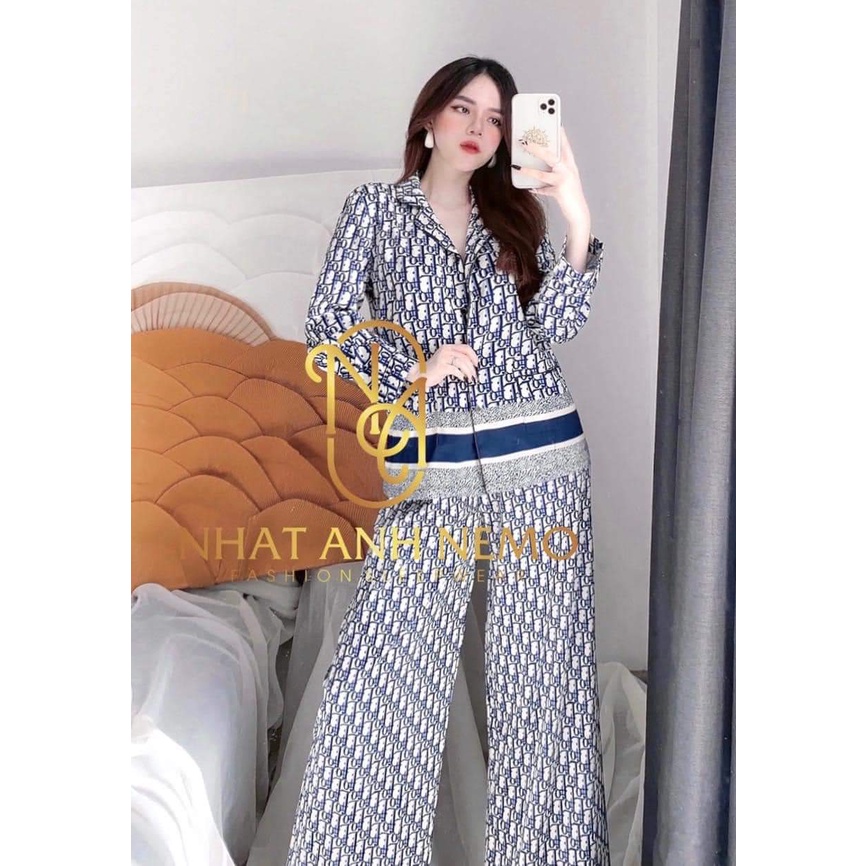 Bộ Đồ ngủ DR thiết kế - Bộ Pijama lụa Latin HÀNG SIÊU CẤP thoáng mát, mềm mịn