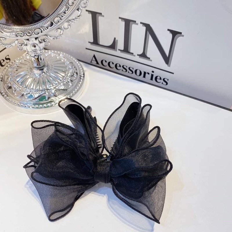 Kẹp dọc tạo phồng tóc lụa viền bèo cao cấp