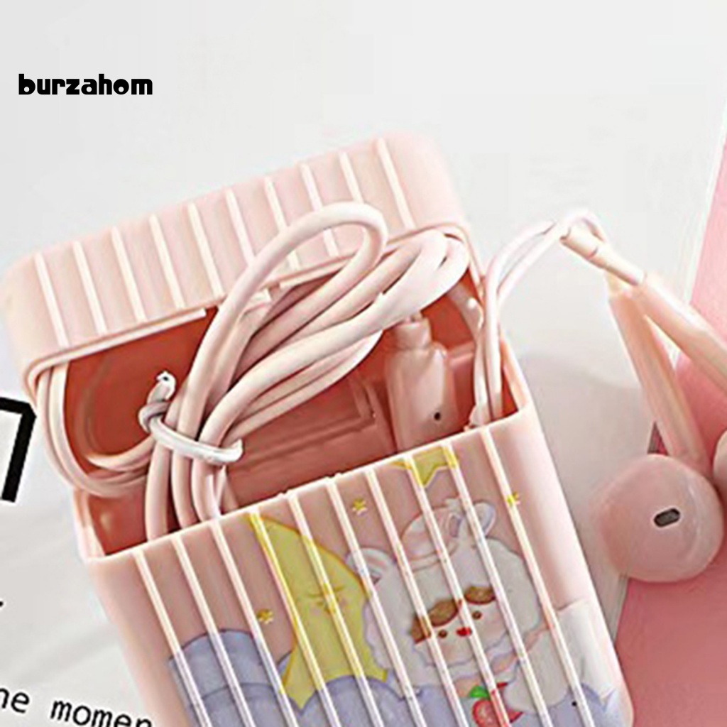 Tai Nghe Có Dây Kiểu Hoạt Hình Dễ Thương Kèm Hộp Đựng 3.5mm Tiện Dụng