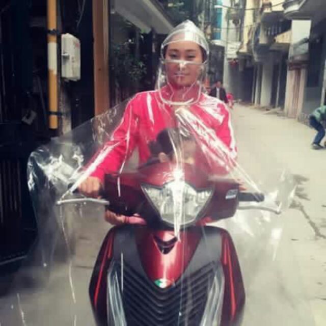Áo mưa nhựa vi sinh trong suốt