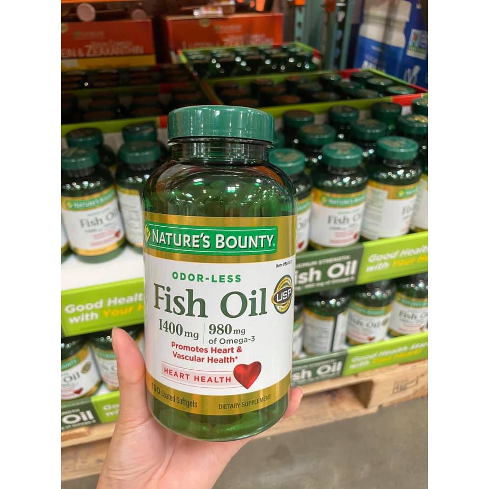 🧡 Dầu cá Nature’s Bounty Fish Oil 1400mg của Mỹ