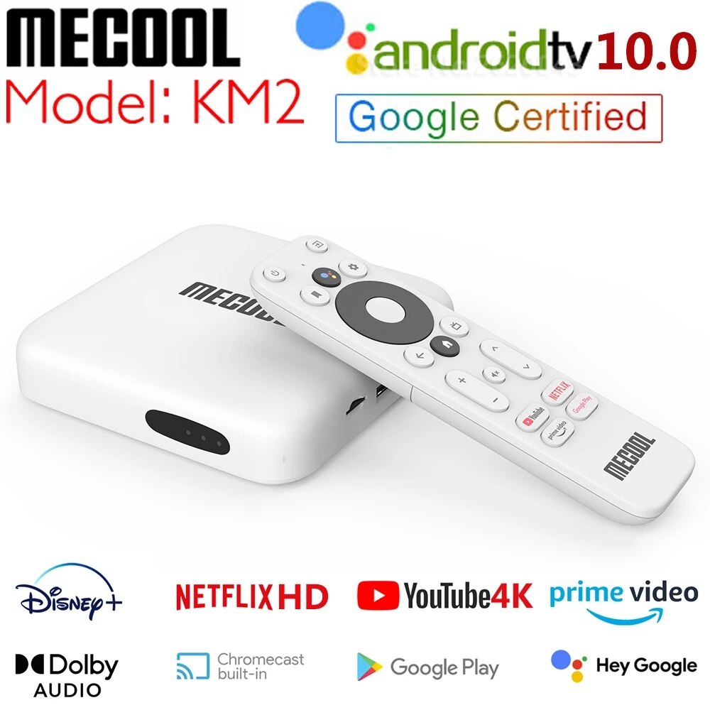 Android TV Box Mecool KM2 - Netflix 4K, AndroidTV 10 CE