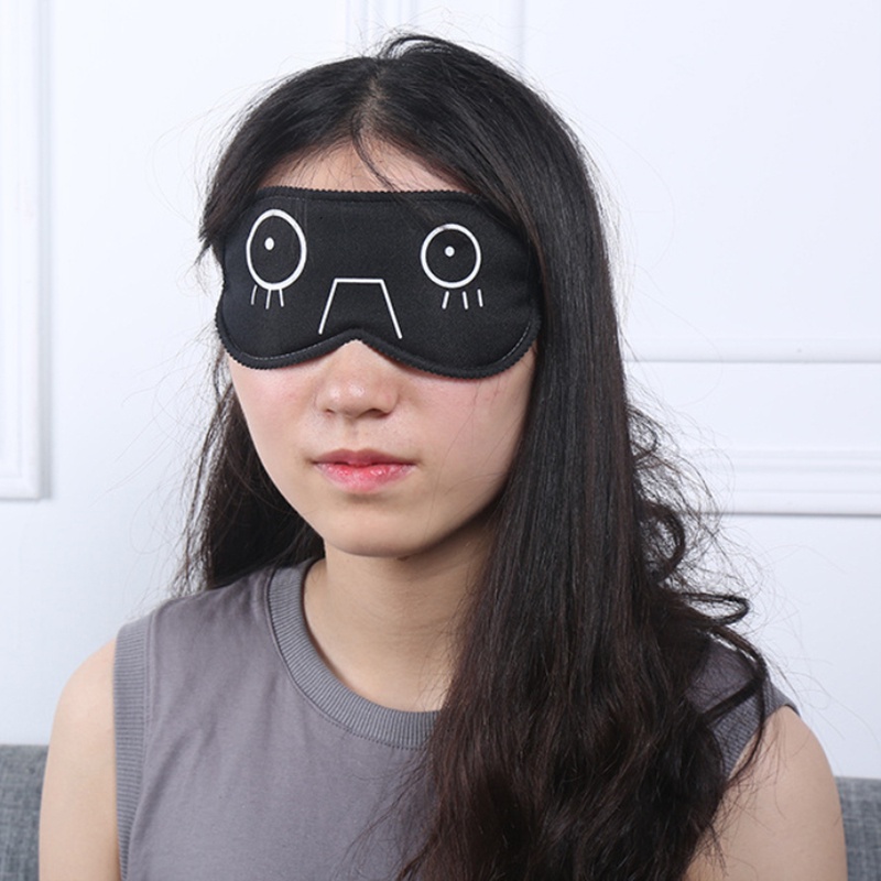 [Hàng mới về] Miếng Bịt Mắt Ngủ Màu Đen Họa Tiết Hoạt Hình Jp5