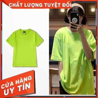 [SALES 50%] THUN THÁI Áo Thun Trơn XANH CHUỐI NEON Basic Tay lỡ Form Rộng Ulzzang