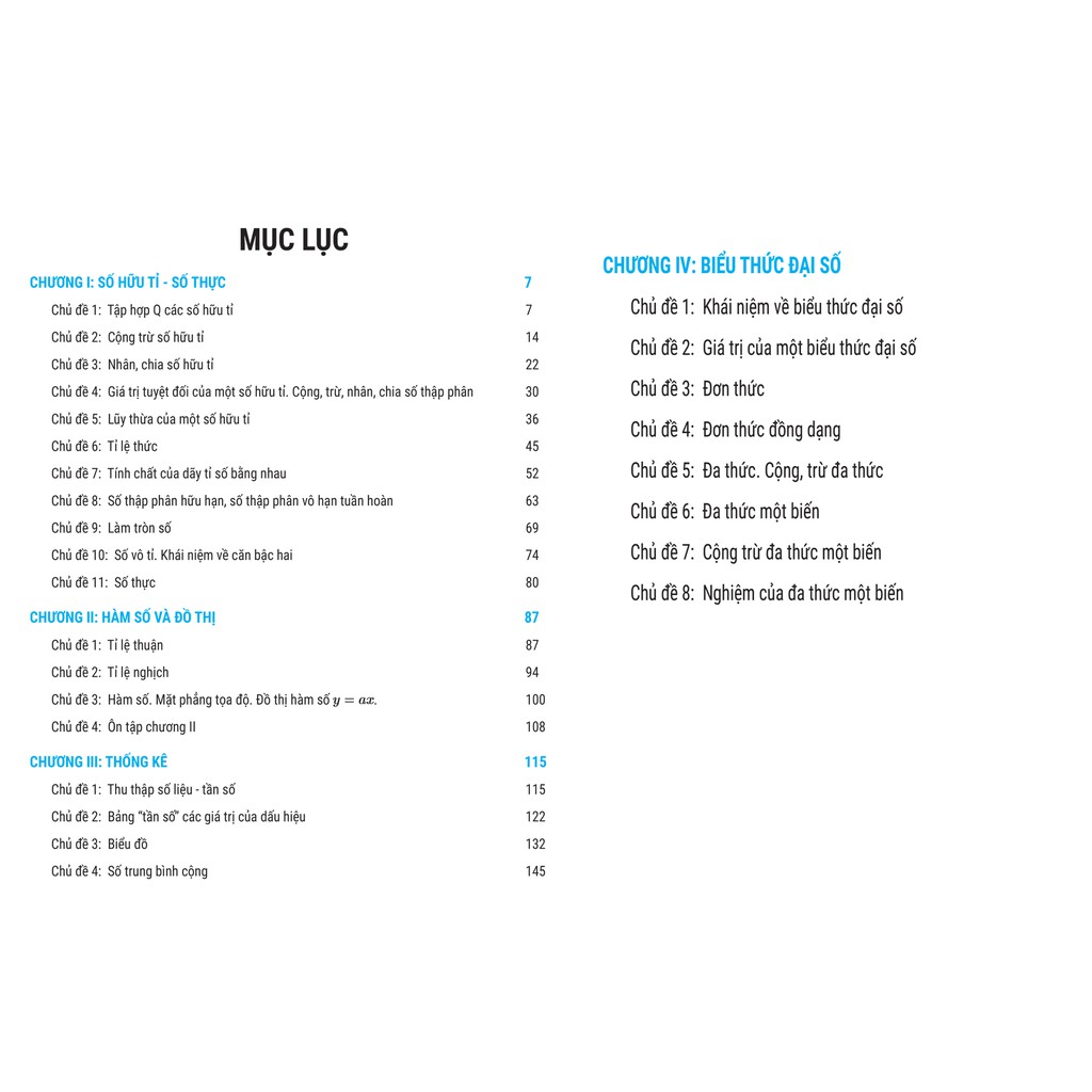 Sách Củng cố kiến thức luyện giải bài tập Đại số Toán 7