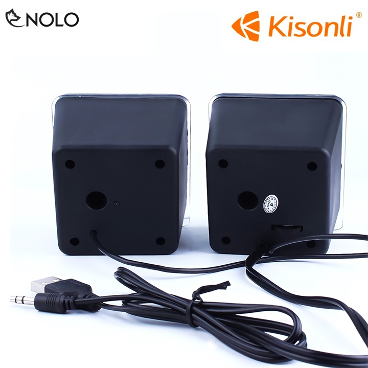 Loa Vi Tính 2 Cái 2.0 Kisonli Model V410 Công Suất 3W x 2 Loa Nguồn USB 5V