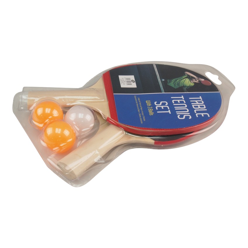 Bộ vợt đánh bóng bàn 2 cái vợt 3 quả bóng Uncle Bills LG0003