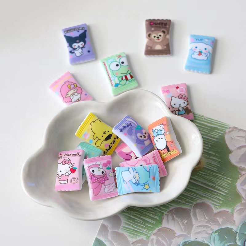 Phụ Kiện Ghim Trang Trí Giày Crocs Kuromi Candy Charm Hello Kitty Jibits Sanrio Croc Jibbits Dễ Thương DIY