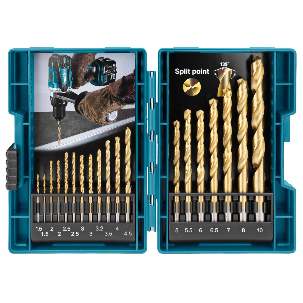 Bộ mũi khoan kim loại phủ Titan Makita D-67527