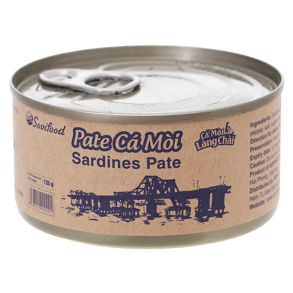 Pate gan đóng hộp cá mòi Làng chài SoviFood hộp 135g