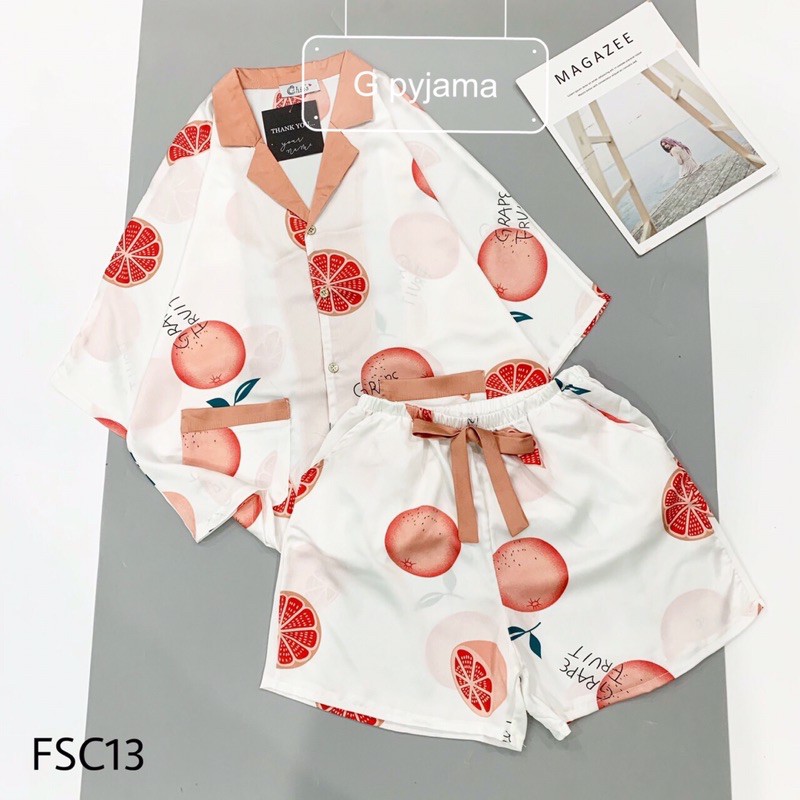 Đồ Ngủ Pijama Lụa Satin Tay Lỡ  Siêu Xinh, ĐÙI CỘC  Mềm Mịn, Độc Lạ Khó Tìm, Sanh Chảnh Hàn Quốc