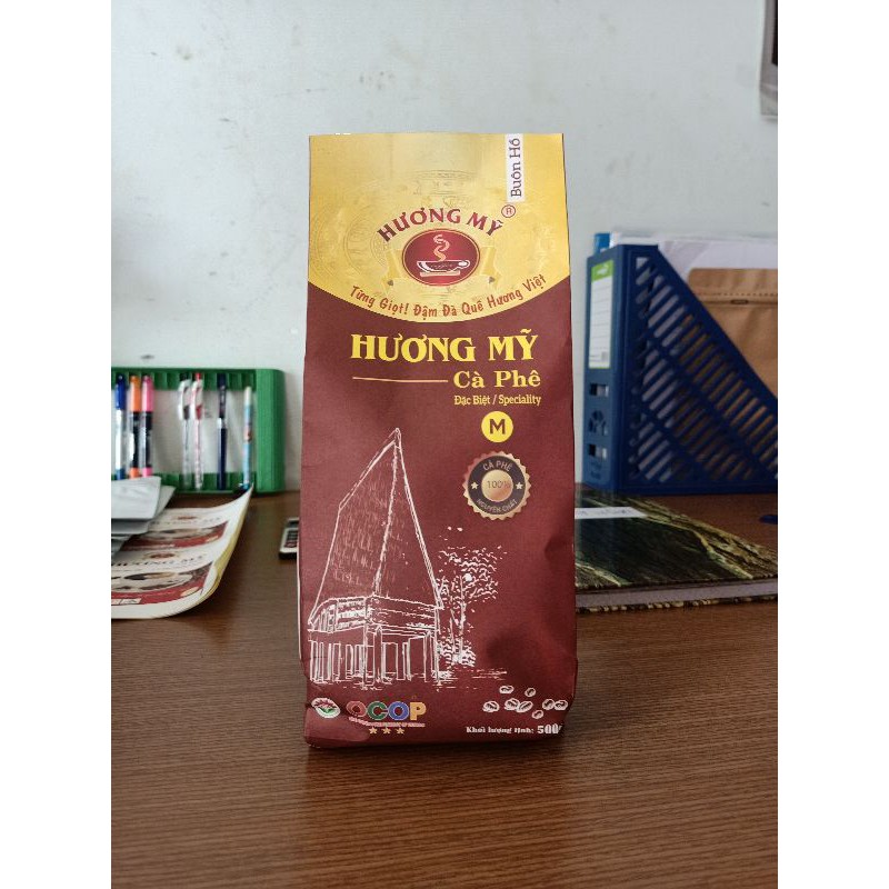 500gcà phê Hương Mỹ đặc biệt.Buôn Hồ Đăk Lak.www.huongmycoffee.com