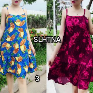 Váy lanh 2 dây rúm gấu #2