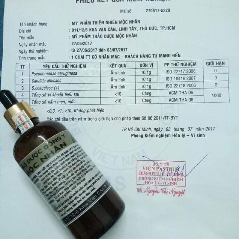 Thảo Dược Tái Tạo Da Mộc Nhân handmade