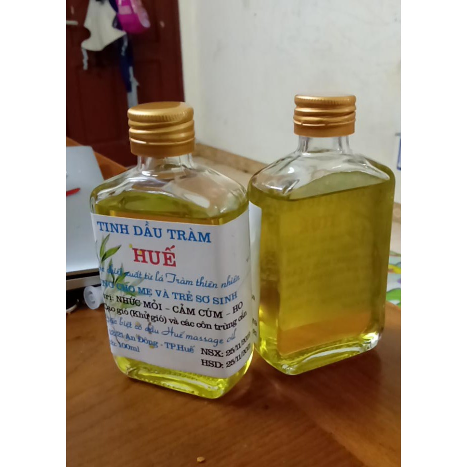 5 chai - Tinh dầu tràm Huế nguyên chất 100ml Chai đẹp