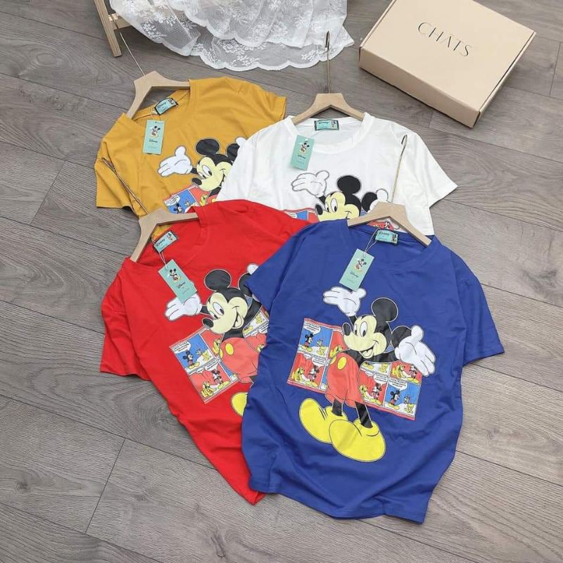 Bán sỉ áo phông mickey túi zip, cotton mát mịn