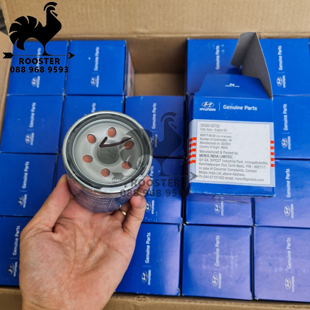 [Hàng Chính Hãng] Lọc nhớt, lọc dầu động cơ Hyundai i10, Morning, Accent, Soluto, Getz (1.1) (Mã:2630002752)
