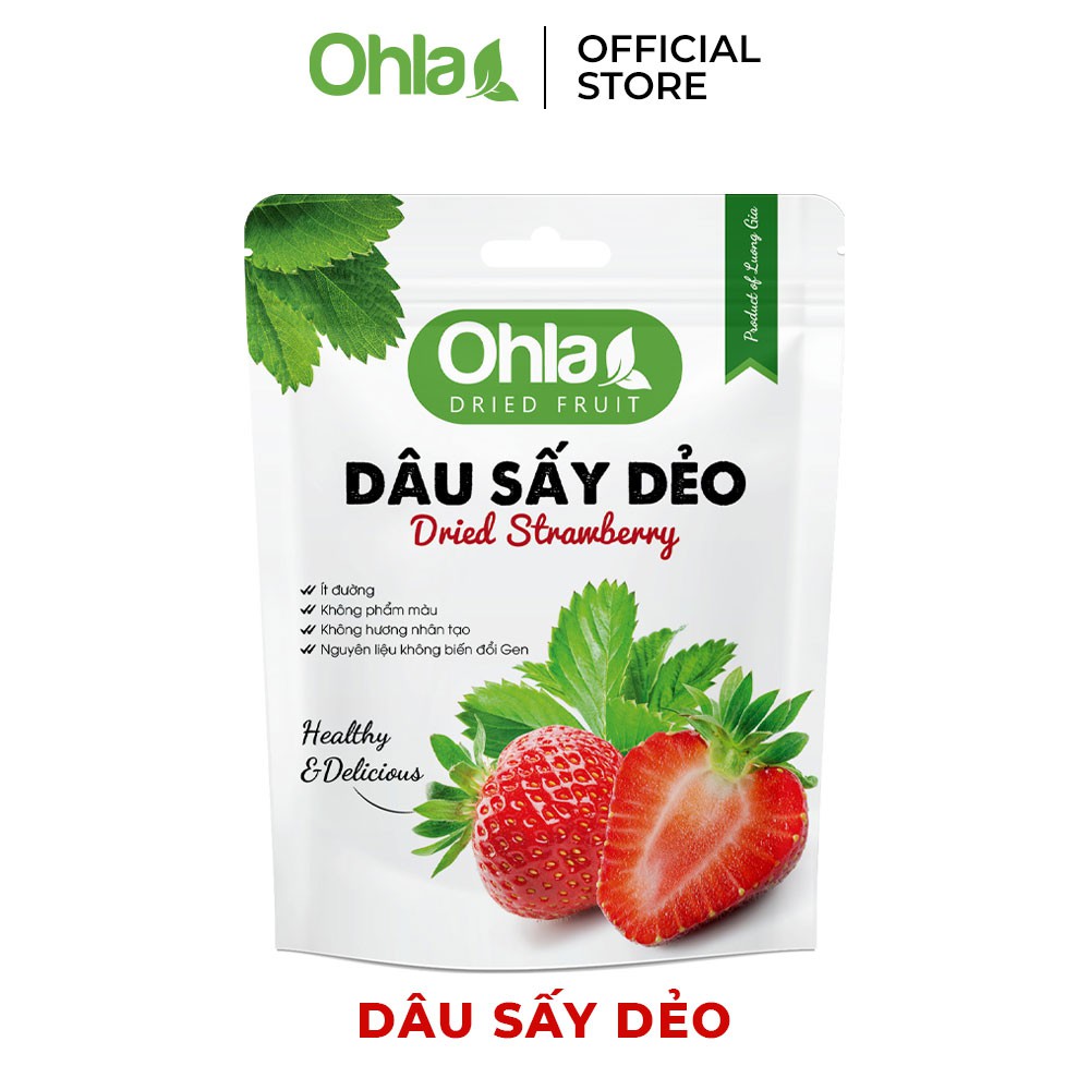Dâu tây sấy dẻo Karik x Ohla thơm ngon bổ dưỡng chứa nhiều vitamin C gói 30g và 100g
