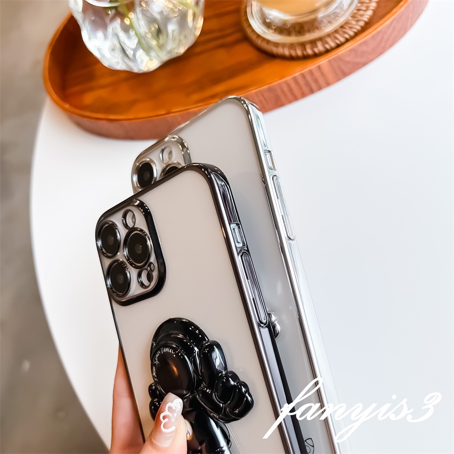 Ốp Điện Thoại Mềm Màu Trong Suốt Có Giá Đỡ Cho iPhone 13 12 11 Pro Max X XR Xs Max