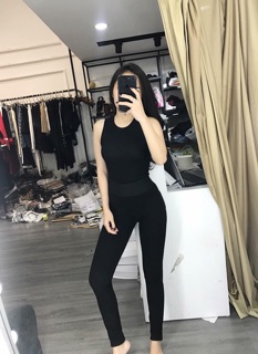 Quần tregging MUJI nâng mông, nịt bụng, làm mát
