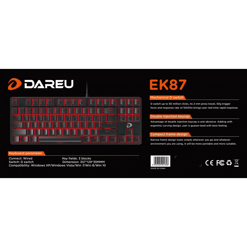 Phím cơ DareU EK87 Multi Color BH 2 năm chính hãng - Bản mới nhất năm 2021 | BigBuy360 - bigbuy360.vn
