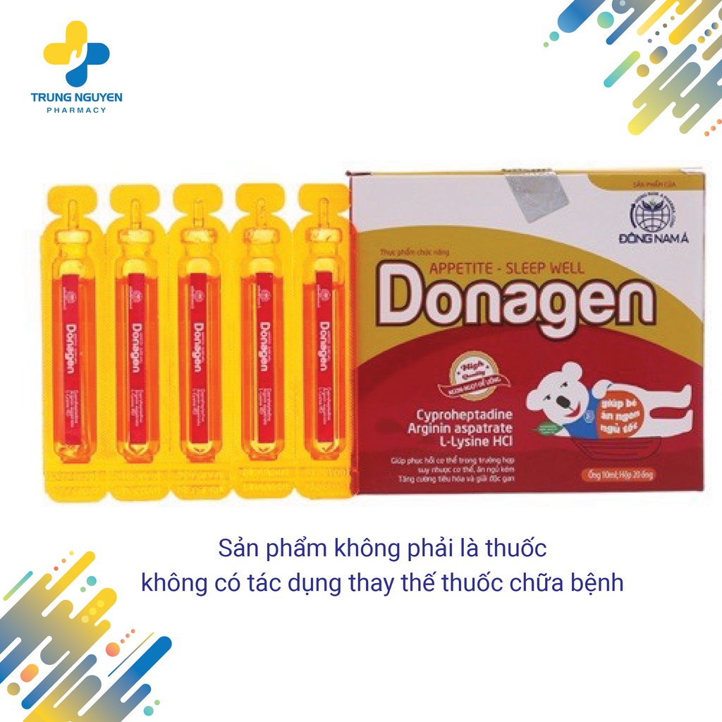 DONAGEN GOlD - Giúp ăn ngon ngủ tốt - Hộp 20 ống