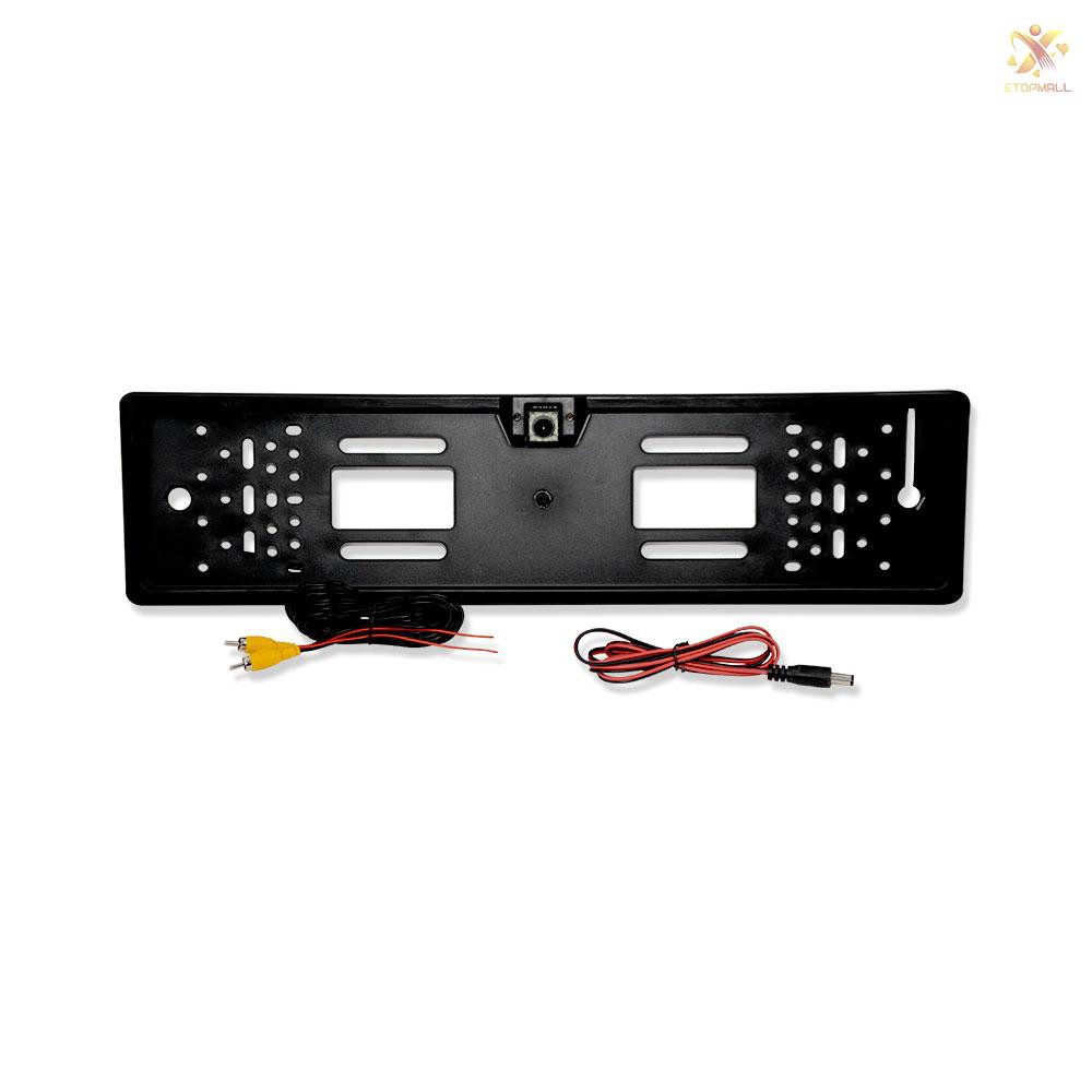 Khung đỡ biển số xe kèm camera tầm nhìn sau CCD HD có bóng đèn 12 led cho ô tô
