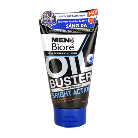 Sữa Rửa Mặt Sáng Da Men’s Biore Non Scrub Facial Foam Oil Buster Bright Action 100gr