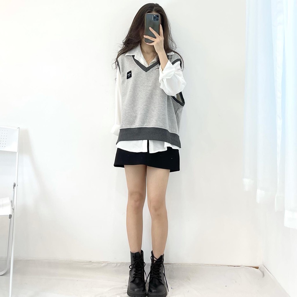 (FREESHIP) Áo gile nỉ da cá quảng châu cao cấp Miho house