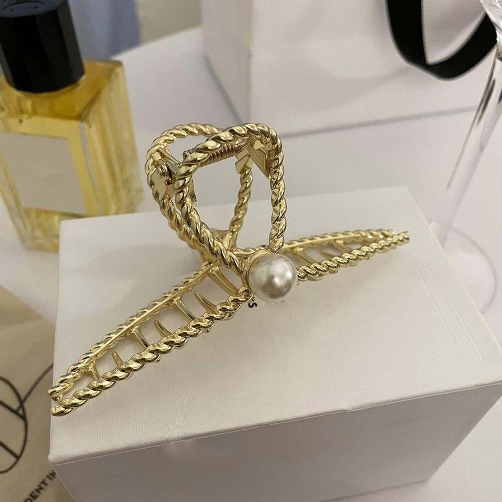 BACK2LIFE Kẹp Tóc Dạng Xoắn Bằng Kim Loại Phong Cách Vintage Cho Nữ