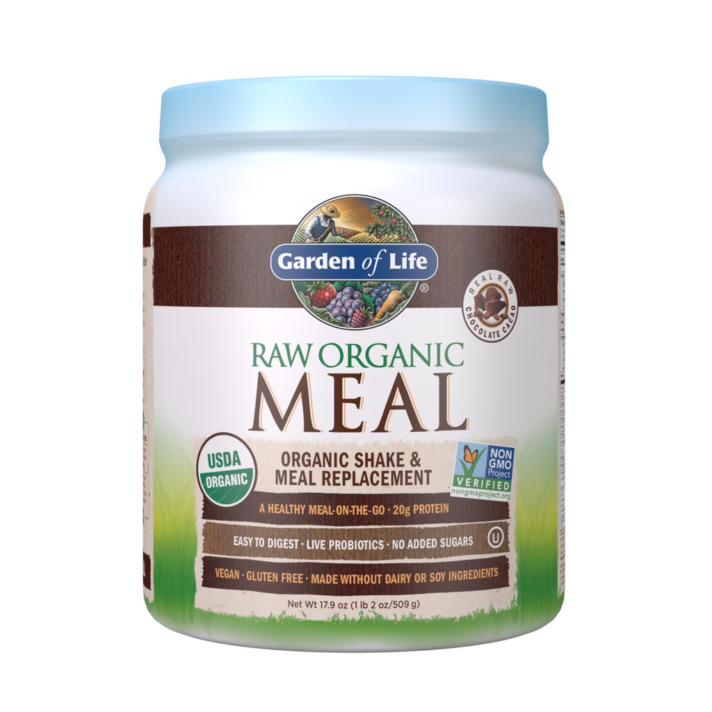 Bột Protein hữu cơ thay bữa ăn thuần chay (Raw Organic Meal) - Garden of Life - HCMShop