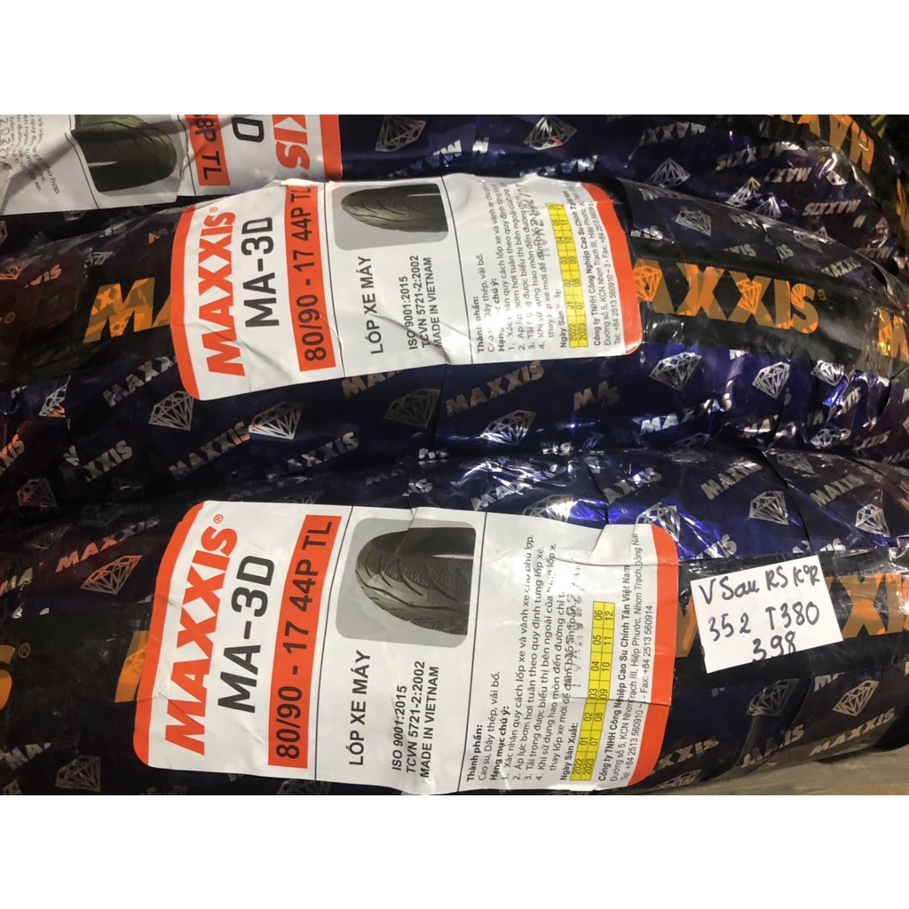 Lốp  MAXXIS 80/90-17 dành cho xe không ruột - Vỏ Sau Rs