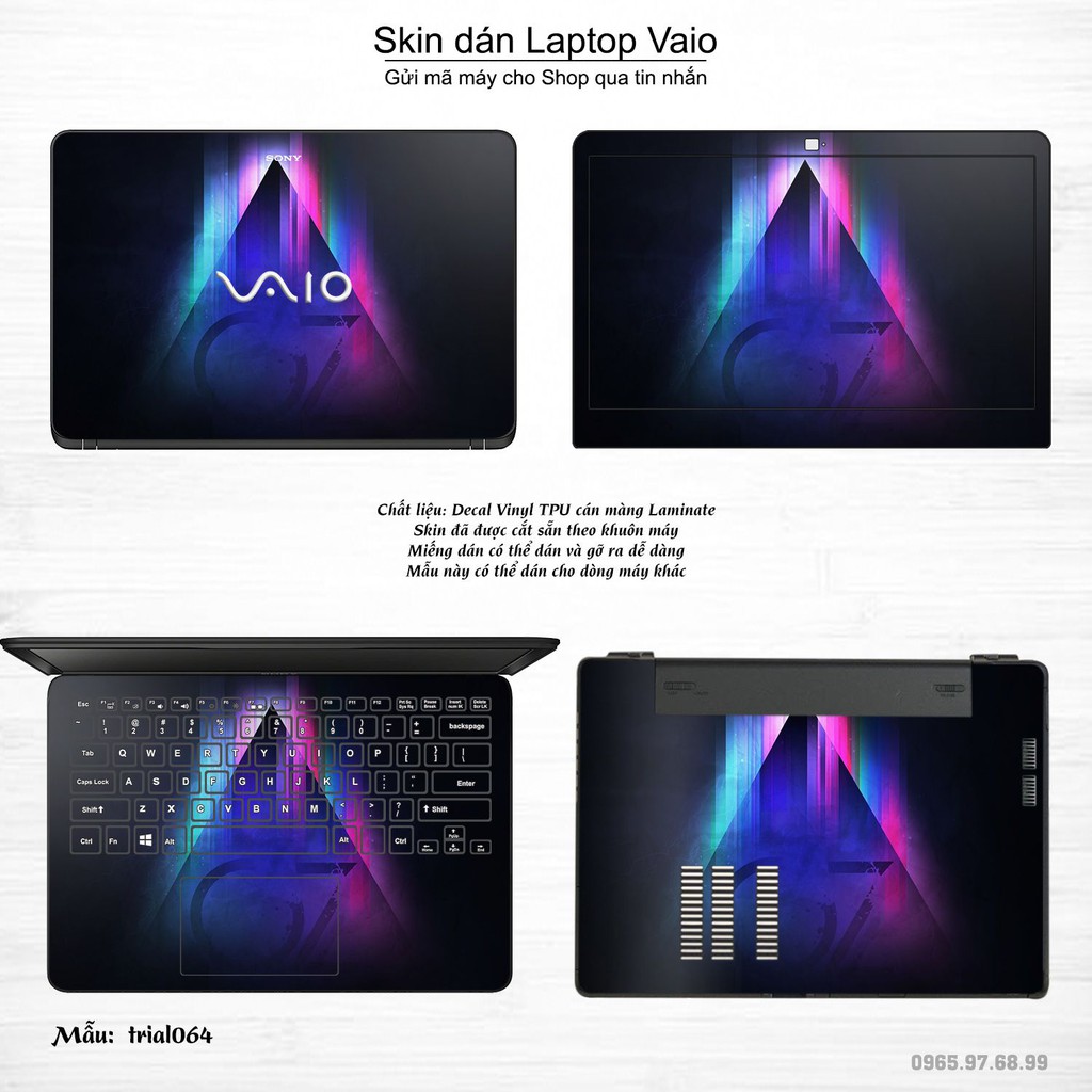 Skin dán Laptop Sony Vaio in hình Đa giác _nhiều mẫu 11 (inbox mã máy cho Shop)