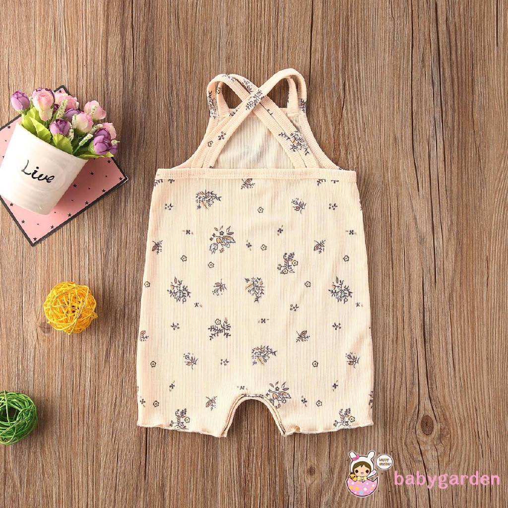 Bộ Áo Liền Quần In Hoa Cho Bé Gái Từ 0-18 Tháng Tuổi