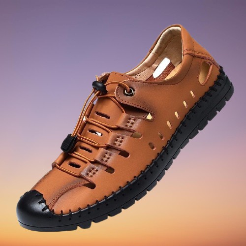 Giày Thời Trang Giày Da Nam Đẹp Giày Nam Thoáng Khí,Khâu Tay Thủ Công,Đế Cao Su Non Nguyên Khối